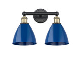 Bathroom Fixtures Two Lights by Innovations ( 405 | 616-2W-BAB-MBD-75-BL Edison ) 