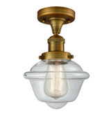 Semi-Flush Mts. Glass Down by Innovations ( 405 | 517-1CH-BB-G532-LED Franklin Restoration ) 