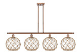 Linear/Island 4 Light + by Innovations ( 405 | 516-4I-AC-G122-10RB-LED Ballston ) 