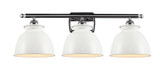 Bathroom Fixtures Three Lights by Innovations ( 405 | 516-3W-PC-M14-W Ballston ) 