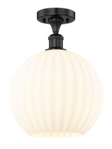 Semi-Flush Mts. Glass Down by Innovations ( 405 | 616-1F-BK-G1217-12WV Edison ) 