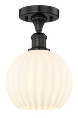 Semi-Flush Mts. Glass Down by Innovations ( 405 | 616-1F-BK-G1217-8WV Edison ) 