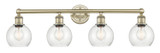 Bathroom Fixtures Four Lights by Innovations ( 405 | 616-4W-AB-G124-6 Edison ) 