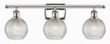 Bathroom Fixtures Three Lights by Innovations ( 405 | 516-3W-PN-G122C-6CL Ballston ) 