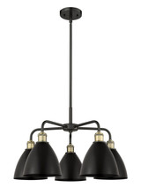 Mid. Chandeliers Metal Shade by Innovations ( 405 | 516-5CR-BAB-MBD-75-BK Ballston ) 