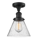 Semi-Flush Mts. Glass Down by Innovations ( 405 | 517-1CH-BK-G44-LED Franklin Restoration ) 