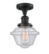 Semi-Flush Mts. Glass Down by Innovations ( 405 | 517-1CH-BK-G534-LED Franklin Restoration ) 