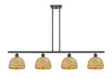 Linear/Island 4 Light + by Innovations ( 405 | 516-4I-BK-RBD-8-NAT Ballston ) 