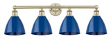 Bathroom Fixtures Four Lights by Innovations ( 405 | 616-4W-AB-MBD-75-BL Edison ) 