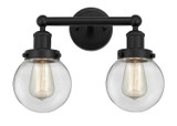 Bathroom Fixtures Two Lights by Innovations ( 405 | 616-2W-BK-G202-6 Edison ) 