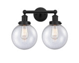 Bathroom Fixtures Two Lights by Innovations ( 405 | 616-2W-BK-G204-8 Edison ) 