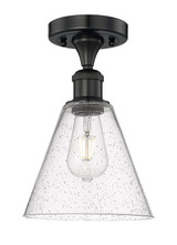 Semi-Flush Mts. Glass Down by Innovations ( 405 | 616-1F-BK-GBC-84 Edison ) 
