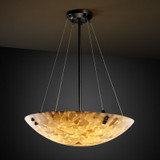 Pendants Bowl Style by Justice Designs ( 102 | ALR-9662-35-MBLK-F3 Alabaster Rocks ) 
