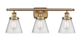 Bathroom Fixtures Three Lights by Innovations ( 405 | 916-3W-BB-G64-LED Ballston Urban ) 