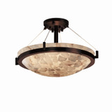 Semi-Flush Mts. Bowl Style by Justice Designs ( 102 | ALR-9681-35-DBRZ-LED3-3000 Alabaster Rocks ) 