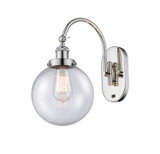 Sconces Single Glass by Innovations ( 405 | 918-1W-PN-G204-8 Franklin Restoration ) 