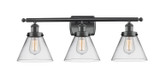 Bathroom Fixtures Three Lights by Innovations ( 405 | 916-3W-BK-G42-LED Ballston Urban ) 