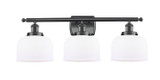 Bathroom Fixtures Three Lights by Innovations ( 405 | 916-3W-BK-G71-LED Ballston Urban ) 
