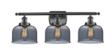Bathroom Fixtures Three Lights by Innovations ( 405 | 916-3W-BK-G73-LED Ballston Urban ) 
