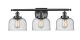 Bathroom Fixtures Three Lights by Innovations ( 405 | 916-3W-BK-G74-LED Ballston Urban ) 