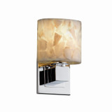 Sconces Single Glass by Justice Designs ( 102 | ALR-8707-30-CROM-LED1-700 Alabaster Rocks ) 