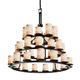 Large Chandeliers Glass Shade by Justice Designs ( 102 | ALR-8712-10-DBRZ Alabaster Rocks ) 