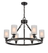 Mid. Chandeliers Glass Up by Innovations ( 405 | 830-BK-G801-LED Ballston ) 