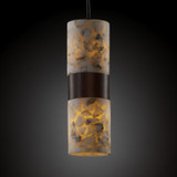 Mini Pendants Glass Down by Justice Designs ( 102 | ALR-8758-10-DBRZ Alabaster Rocks ) 