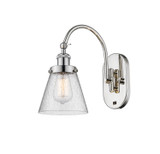 Sconces Single Glass by Innovations ( 405 | 918-1W-PN-G64-LED Franklin Restoration ) 