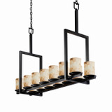 Linear/Island Multi-port/Cascade by Justice Designs ( 102 | ALR-8764-10-MBLK-LED14-9800 Alabaster Rocks ) 