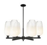 Mid. Chandeliers Glass Up by Innovations ( 405 | 716-6CR-BK-G484-7OP Arcadia ) 