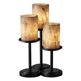 Lamps Table by Justice Designs ( 102 | ALR-8797-10-MBLK-LED3-2100 Alabaster Rocks ) 