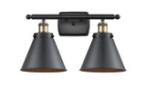 Bathroom Fixtures Two Lights by Innovations ( 405 | 916-2W-BAB-M13-BK Ballston Urban ) 