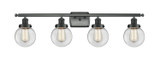 Bathroom Fixtures Four Lights by Innovations ( 405 | 916-4W-BK-G202-6-LED Ballston Urban ) 