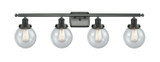 Bathroom Fixtures Four Lights by Innovations ( 405 | 916-4W-BK-G204-6-LED Ballston Urban ) 