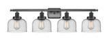 Bathroom Fixtures Four Lights by Innovations ( 405 | 916-4W-BK-G74-LED Ballston Urban ) 