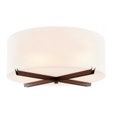 Flush Mounts Drum Shade by Justice Designs ( 102 | ACR-9526-OPAL-DBRZ Acryluxe ) 