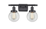Bathroom Fixtures Two Lights by Innovations ( 405 | 916-2W-BK-G202-6-LED Ballston Urban ) 