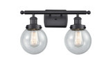 Bathroom Fixtures Two Lights by Innovations ( 405 | 916-2W-BK-G204-6-LED Ballston Urban ) 
