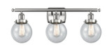 Bathroom Fixtures Three Lights by Innovations ( 405 | 916-3W-SN-G204-6-LED Ballston Urban ) 