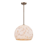 Pendants Sphere by Justice Designs ( 102 | ALR-6537-BRSS Alabaster Rocks! ) 