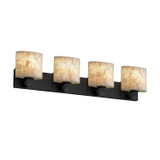 Bathroom Fixtures Four Lights by Justice Designs ( 102 | ALR-8924-30-MBLK Alabaster Rocks ) 
