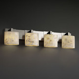 Bathroom Fixtures Four Lights by Justice Designs ( 102 | ALR-8924-30-NCKL Alabaster Rocks ) 