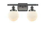 Bathroom Fixtures Two Lights by Innovations ( 405 | 916-2W-OB-G201-6-LED Ballston Urban ) 
