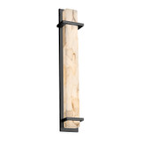 Exterior Wall Mt./Flush by Justice Designs ( 102 | ALR-7616W-MBLK Alabaster Rocks ) 