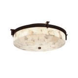 Flush Mounts Bowl Style by Justice Designs ( 102 | ALR-8985-DBRZ Alabaster Rocks ) 