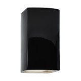 Exterior Wall Mt./Flush by Justice Designs ( 102 | CER-0915W-BLK Ambiance ) 