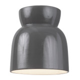 Flush Mounts Glass Down by Justice Designs ( 102 | CER-6190-GRY-LED1-1000 Radiance Collection ) 