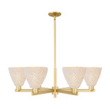 Mid. Chandeliers Glass Up by Innovations ( 405 | 716-6CR-SG-NBD-75-NAT Arcadia ) 