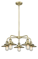 Mid. Chandeliers Glass Down by Innovations ( 405 | 916-5CR-AB-M4-AB Ballston Urban ) 